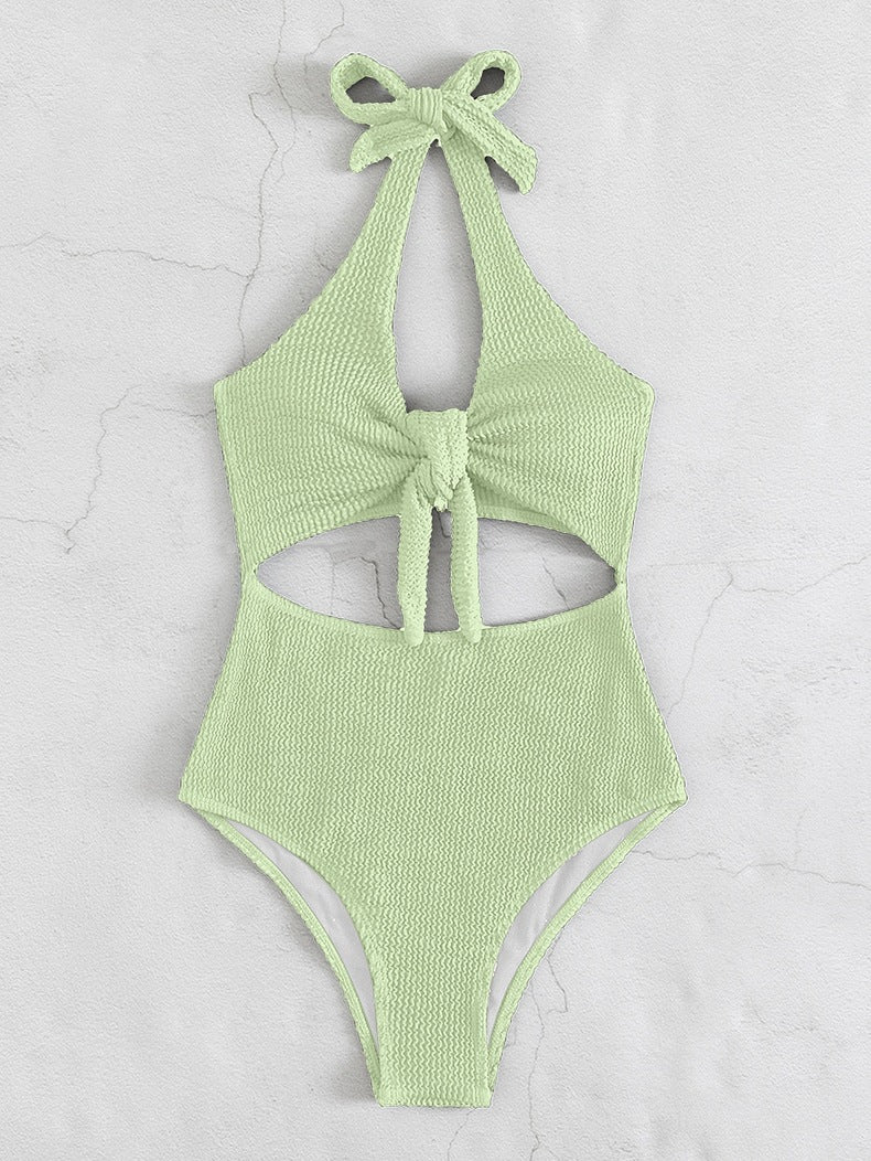 Women's One-Piece Swimsuit with Innovative Wrap Detail StylebySassy