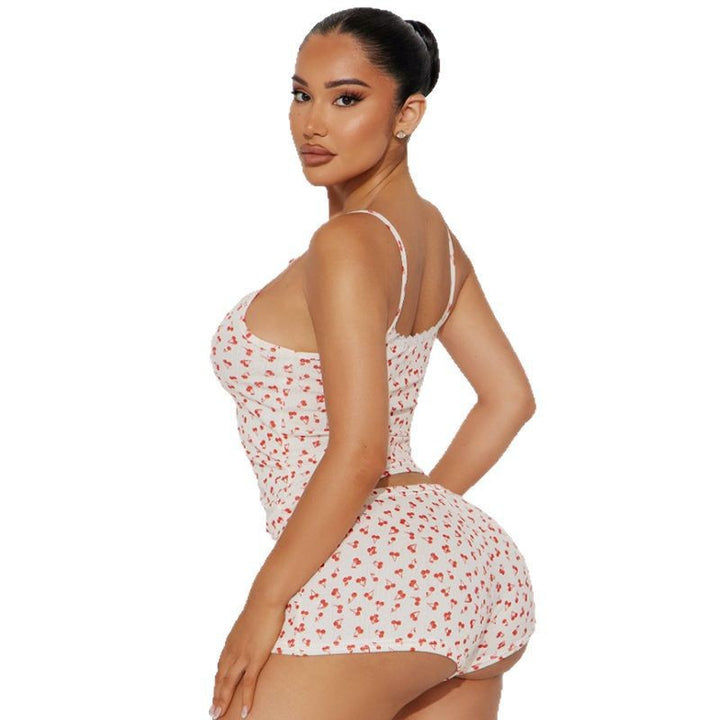 Women's Pajama Set with Delicate Heart Pattern StylebySassy