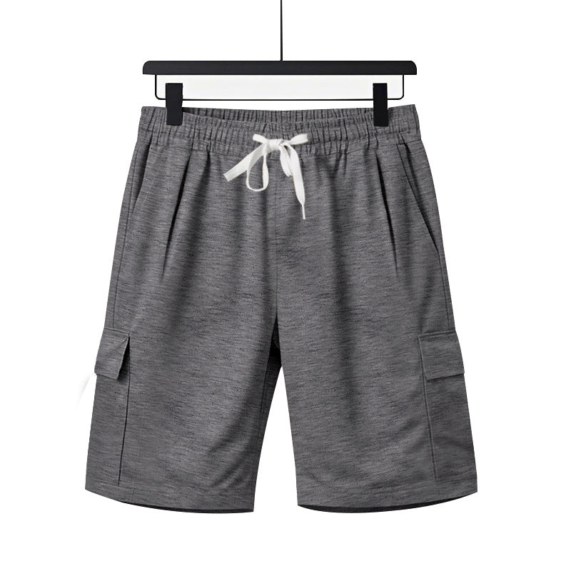 Men's elastic Cargo Bermuda with drawstring and multiple pockets StylebySassy