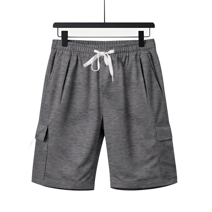 Men's elastic Cargo Bermuda with drawstring and multiple pockets StylebySassy