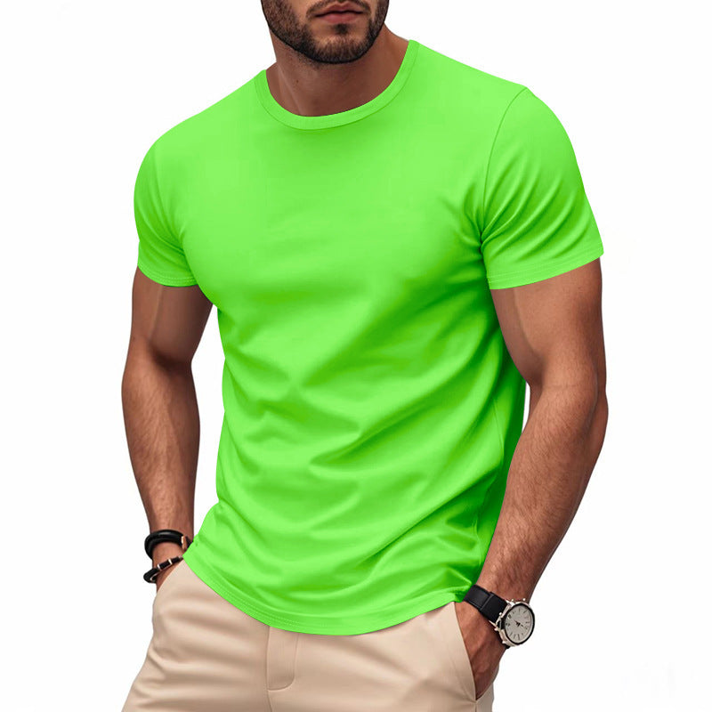 Men's lightweight short sleeve functional shirt with round neck, quick-drying stretch fabric and flat seams StylebySassy