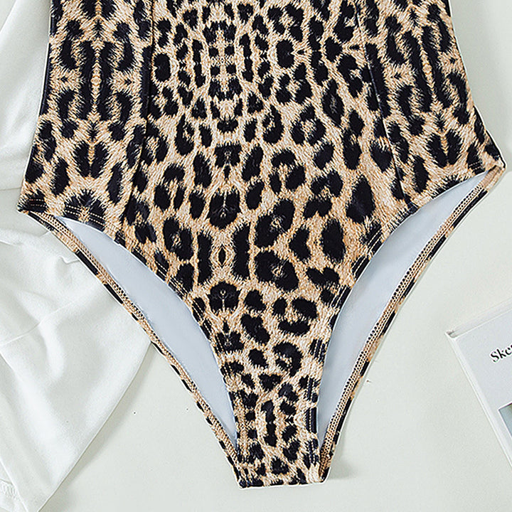 Women's one-piece swimsuit with stylish leopard pattern StylebySassy