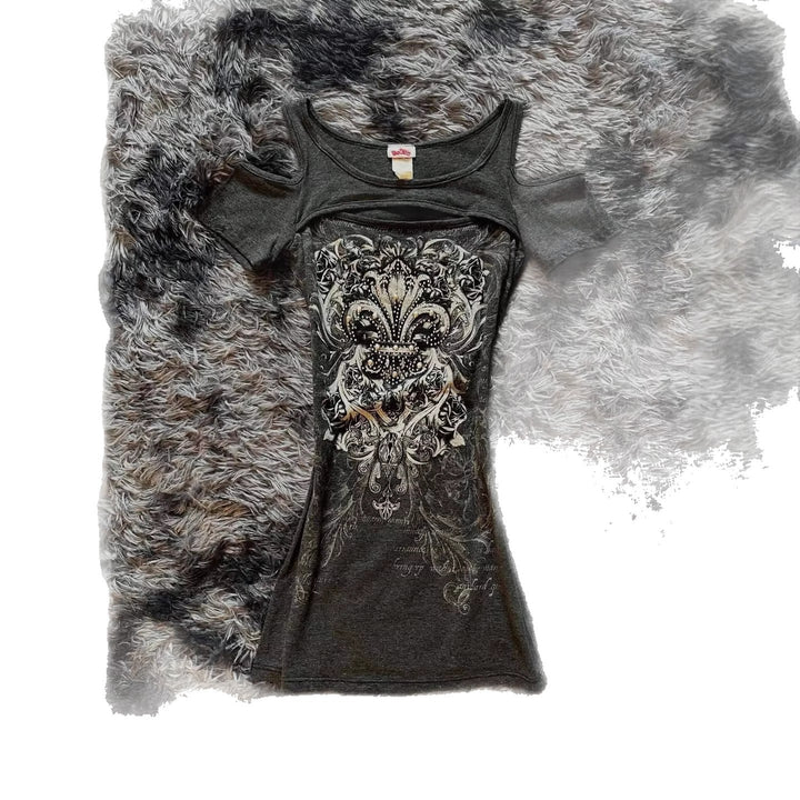 Women's Exposed Top with Floral Print StylebySassy