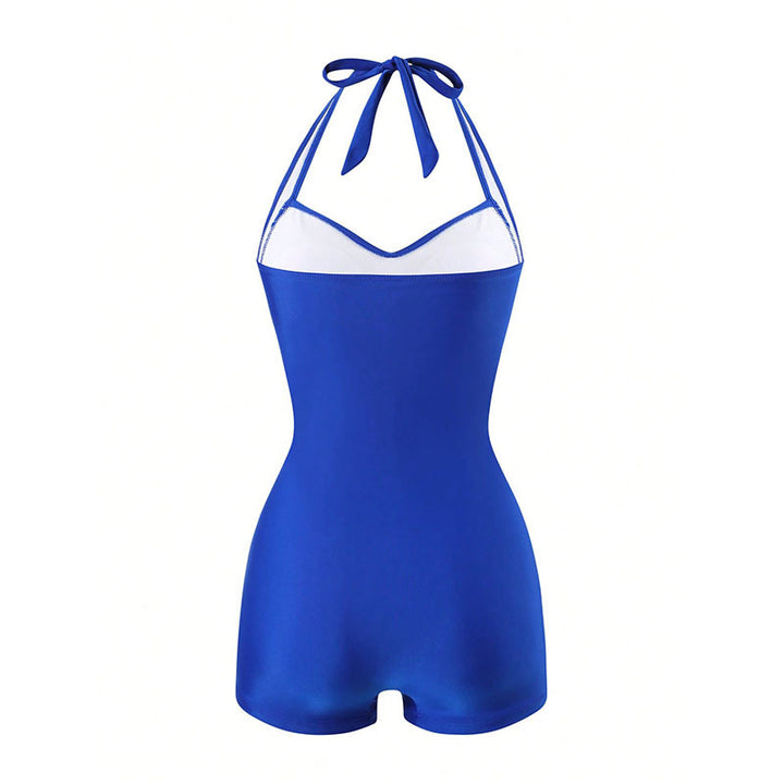 Women One-Piece Swimsuit with Trendy Wrap Design StylebySassy