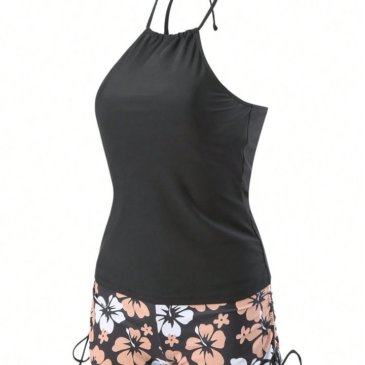 Ladies Sportives Tankini Set with Floral Print StylebySassy