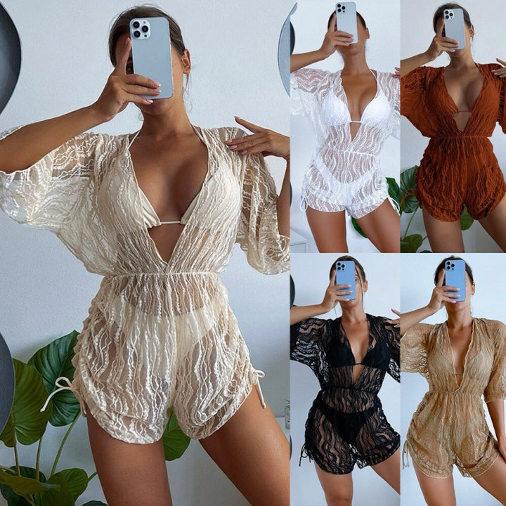 Women Transparent Beach Overalls StylebySassy