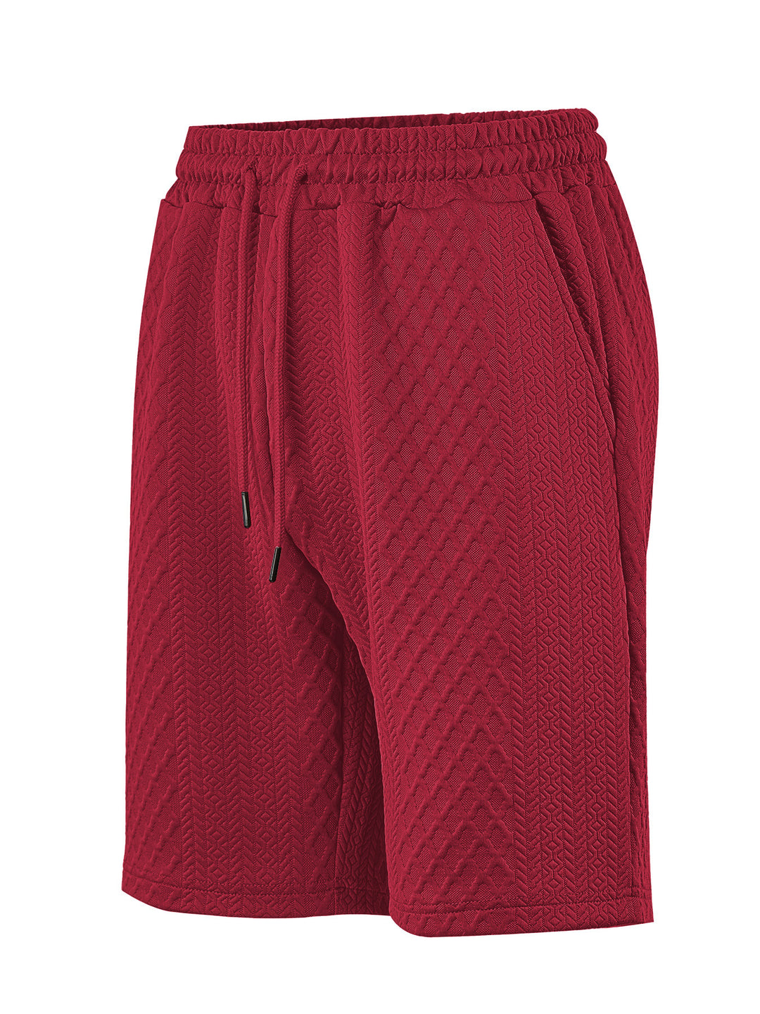 Men's structured lounge shorts with elastic waistband drawstring and side pockets StylebySassy