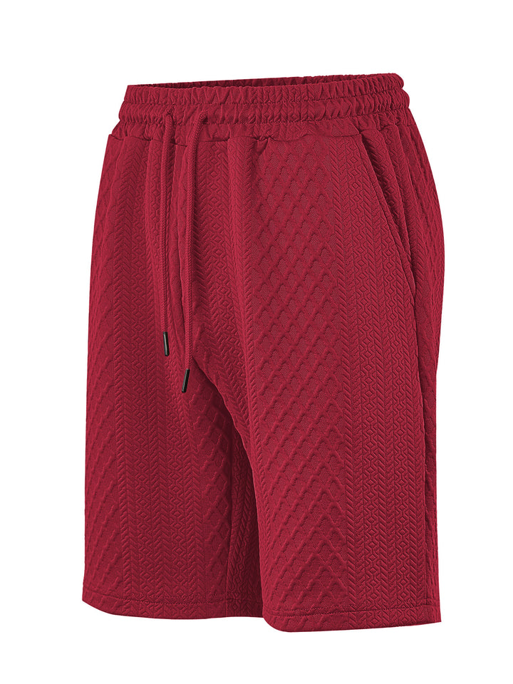 Men's structured lounge shorts with elastic waistband drawstring and side pockets StylebySassy