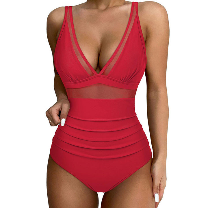 Women High-Cut Swimsuit with Fashionable Cut-Out StylebySassy