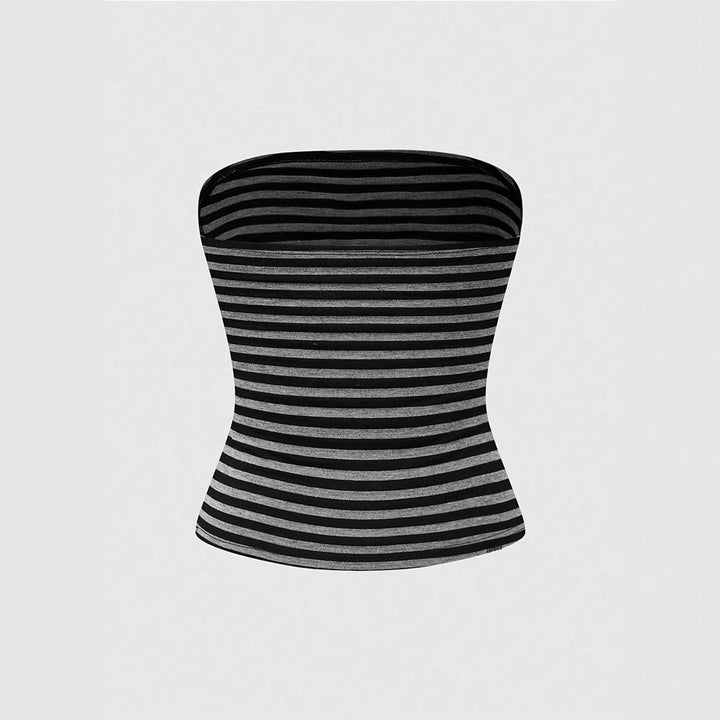 Women's Strapless Top with Eye-catching Graphic Design StylebySassy