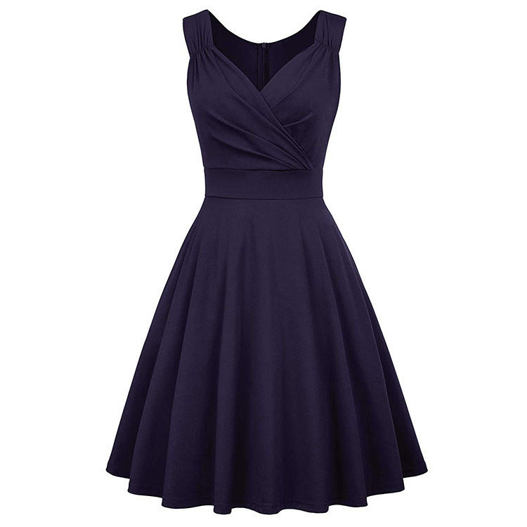 Women A-line dress with elegant wrap design and fitted silhouette StylebySassy