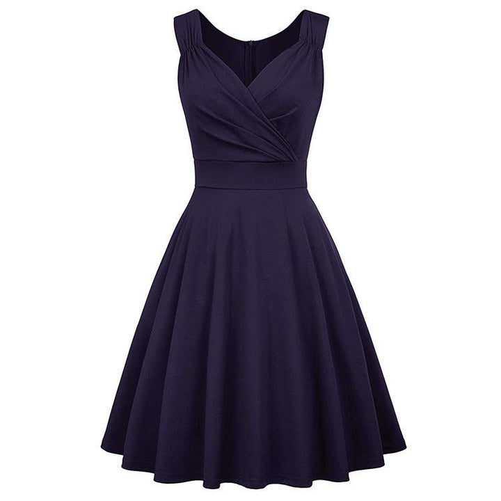Women A-line dress with elegant wrap design and fitted silhouette StylebySassy