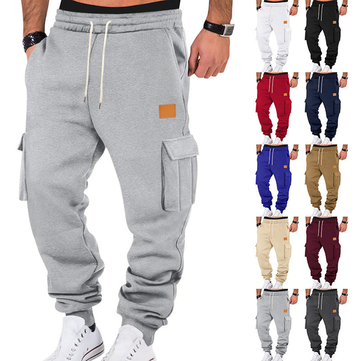 Men's nan urban Cargo Jogger made of soft sweat fabric, elastic waistband, drawstring and appliquéd flap pockets StylebySassy