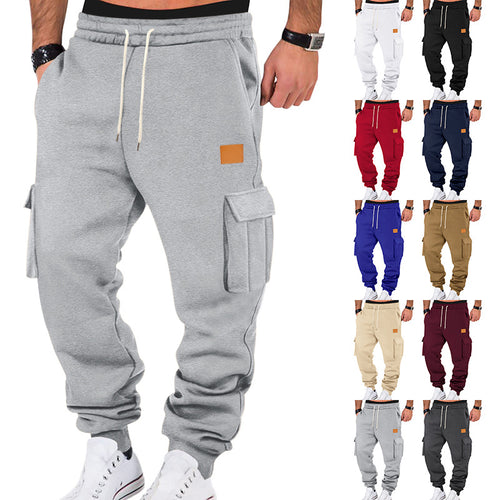 Men's nan urban Cargo Jogger made of soft sweat fabric, elastic waistband, drawstring and appliquéd flap pockets StylebySassy