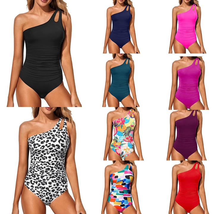 Ladies elegant asymmetrical one-piece swimsuit StylebySassy