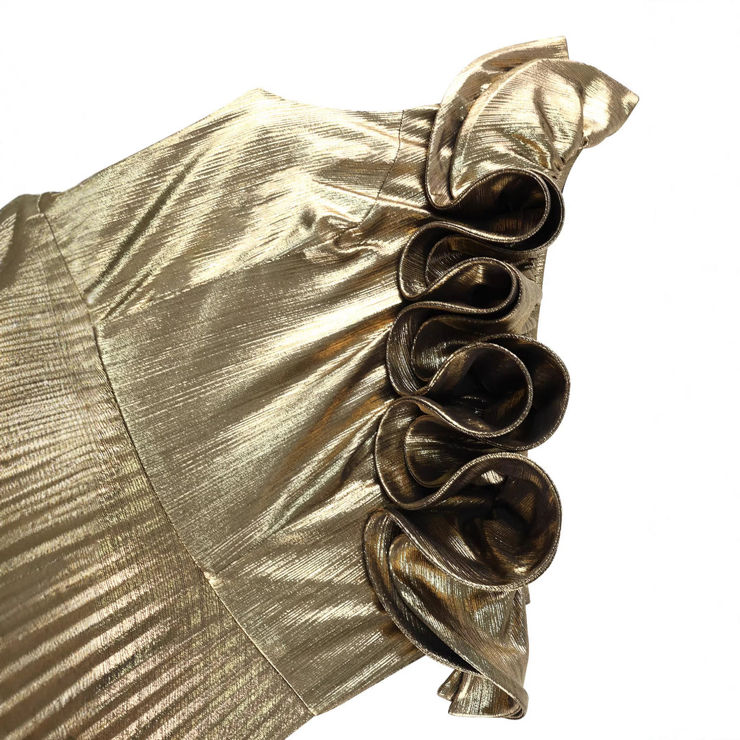 Ladies elegant shimmering evening dress with draping StylebySassy