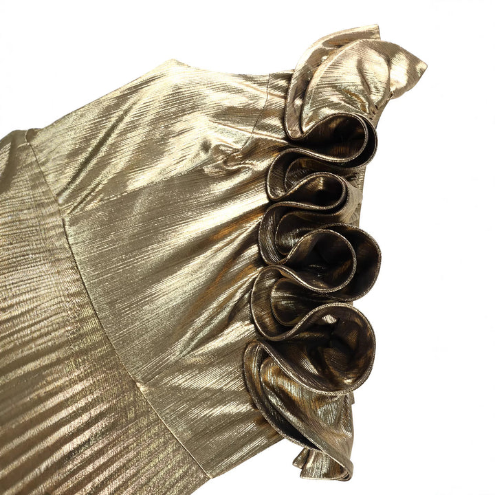 Ladies elegant shimmering evening dress with draping StylebySassy