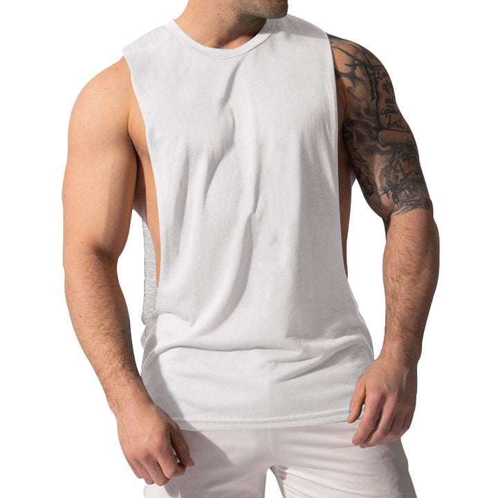 Men's muscle shirt with extra deep arm openings and breathable cotton blend StylebySassy