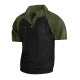 Men's layered look top with velour bib and short-sleeved cotton insert StylebySassy