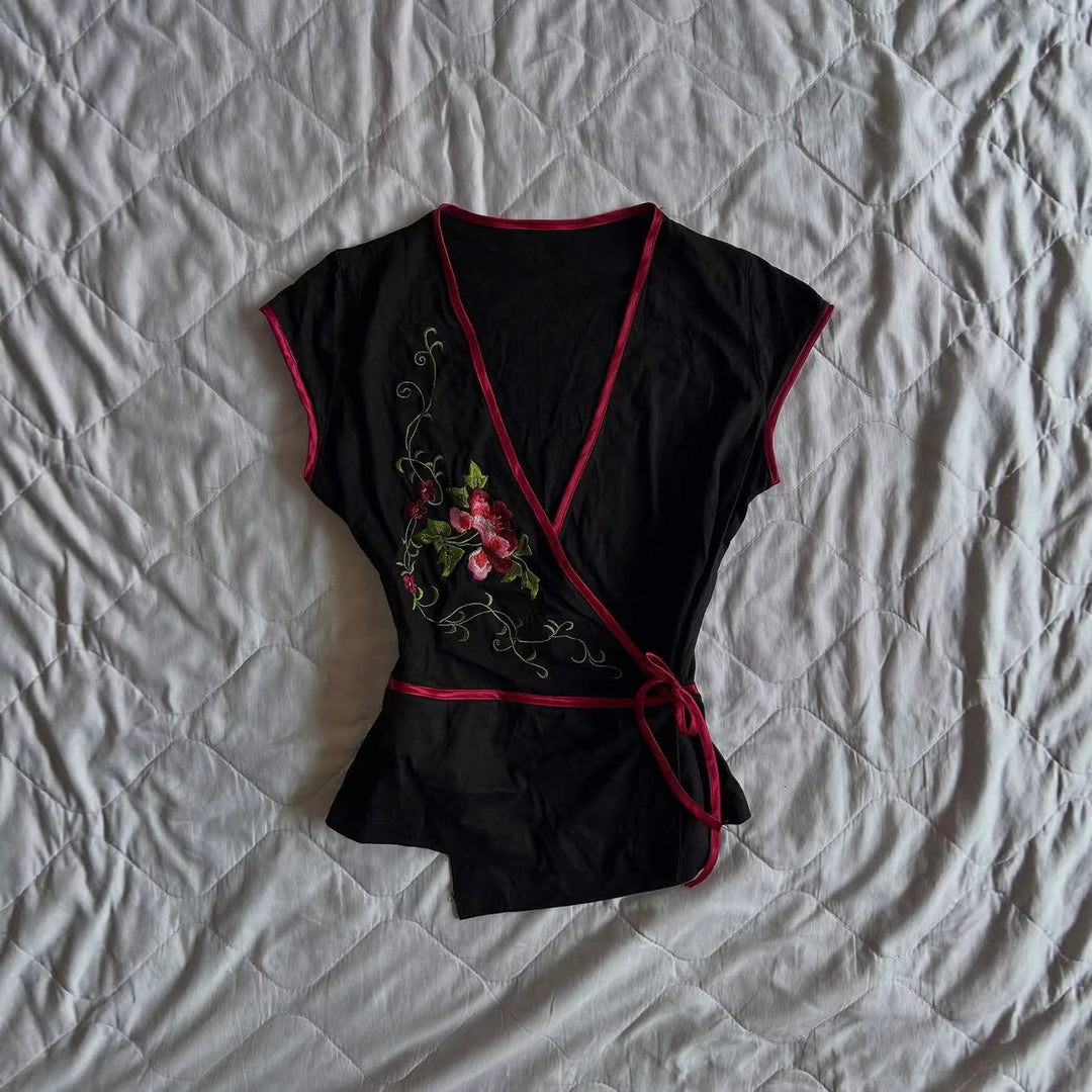 Women’s blouse dress with floral embroidery StylebySassy