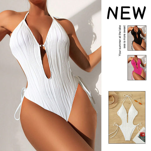 Women's one-piece swimsuit with sophisticated cut-out design StylebySassy