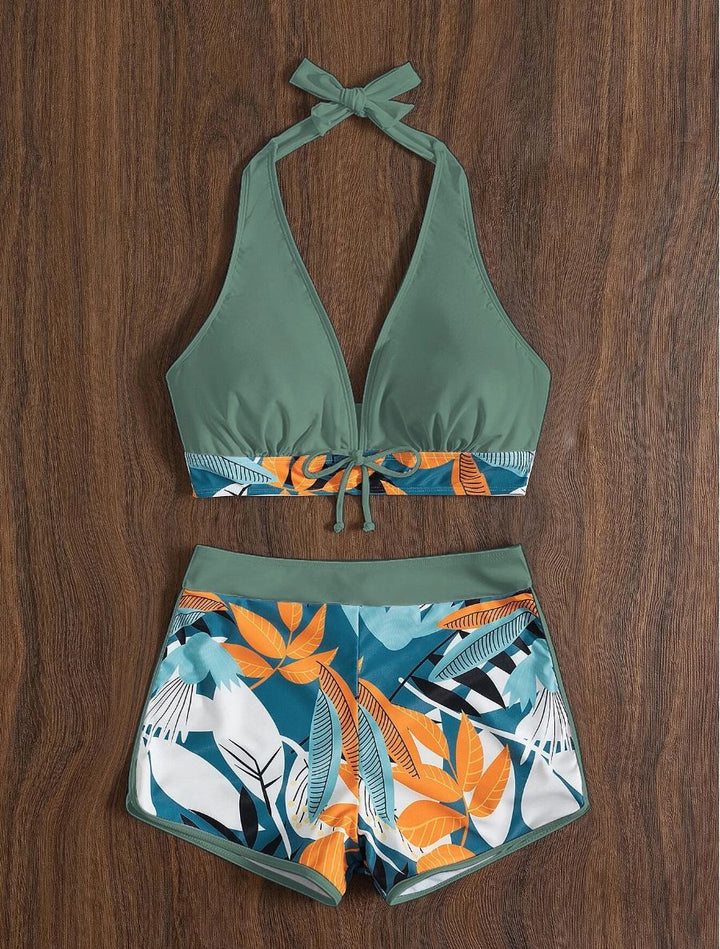 Women’s Sporty Bikini Set with Floral Design StylebySassy