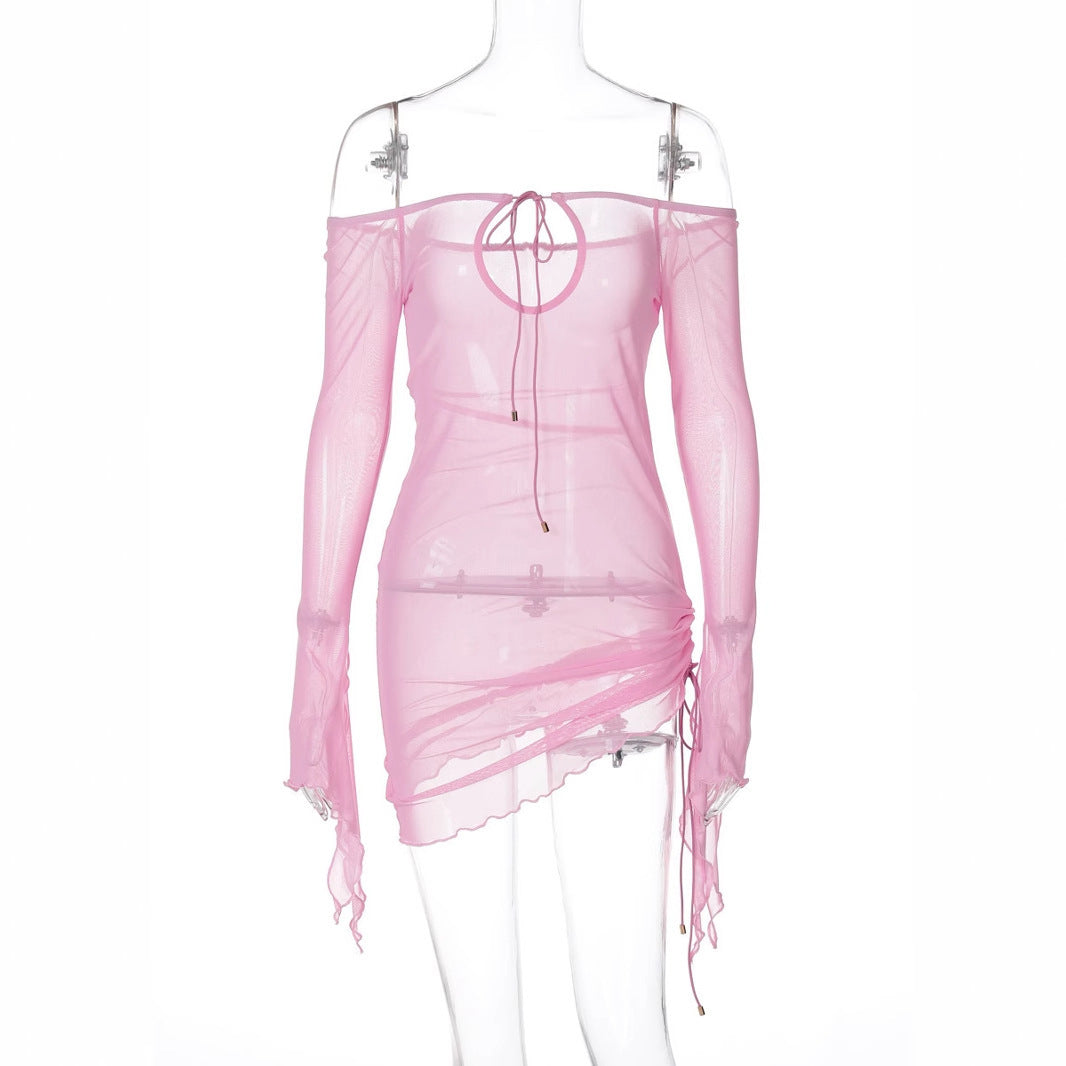 Women's bathrobe with deep neckline and elegant sleeves StylebySassy