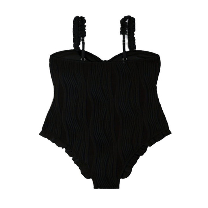 Women One-Piece Swimsuit with Textured Ribbed Surface StylebySassy