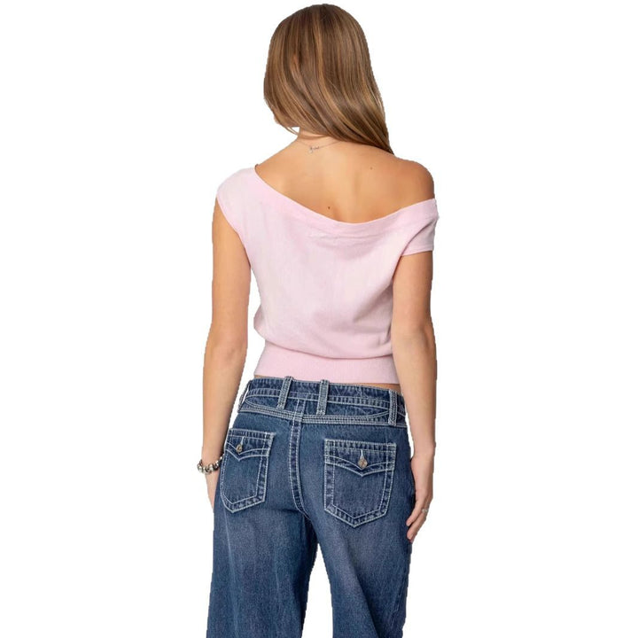 Ladies Off-Shoulder T-Shirt StylebySassy