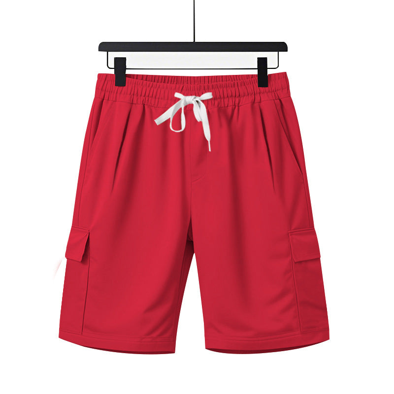 Men's elastic Cargo Bermuda with drawstring and multiple pockets StylebySassy