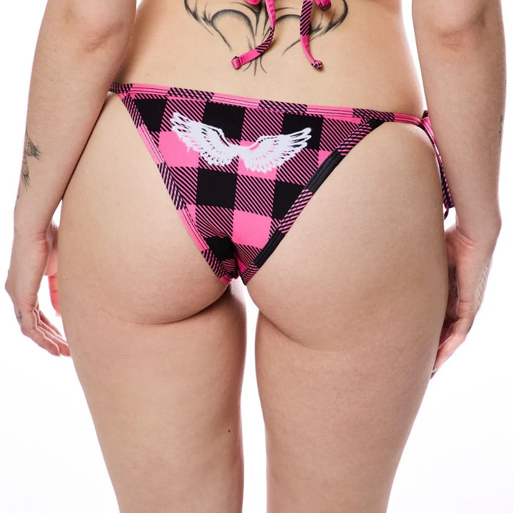 Women's triangle bikini with playful check pattern StylebySassy
