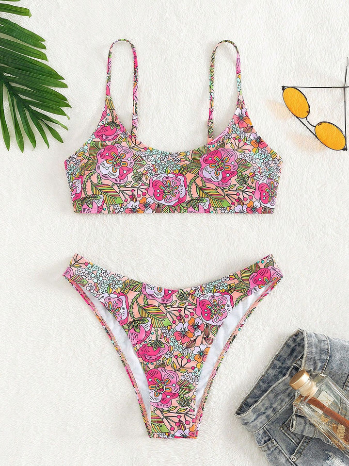 Women Floral Pattern Bikini Set StylebySassy