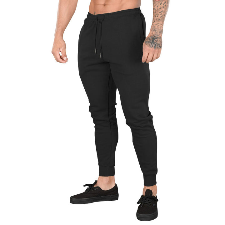 Men's slim fit fleece lounge pants with drawstring, side pockets, and ribbed cuffs StylebySassy