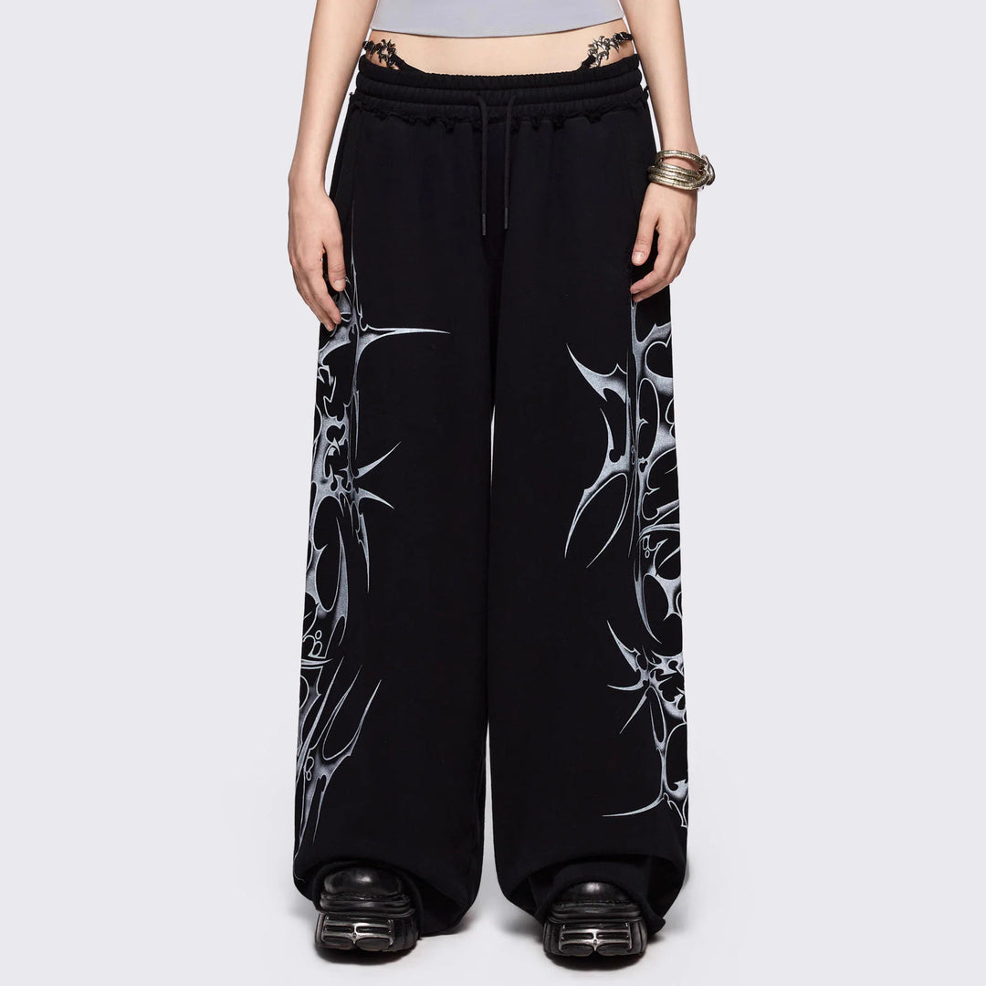 Women's Urban Baggy Pants with Graphics StylebySassy