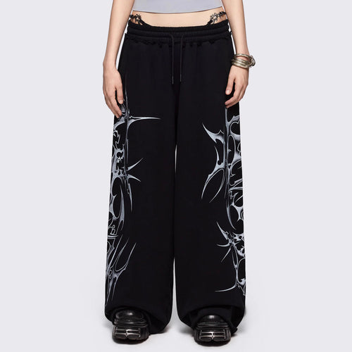 Women's Urban Baggy Pants with Graphics StylebySassy