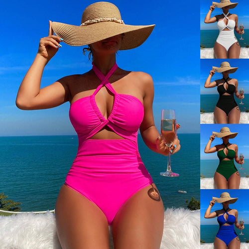 Women Elegant One-Piece Swimsuit with Emphasized Cut StylebySassy