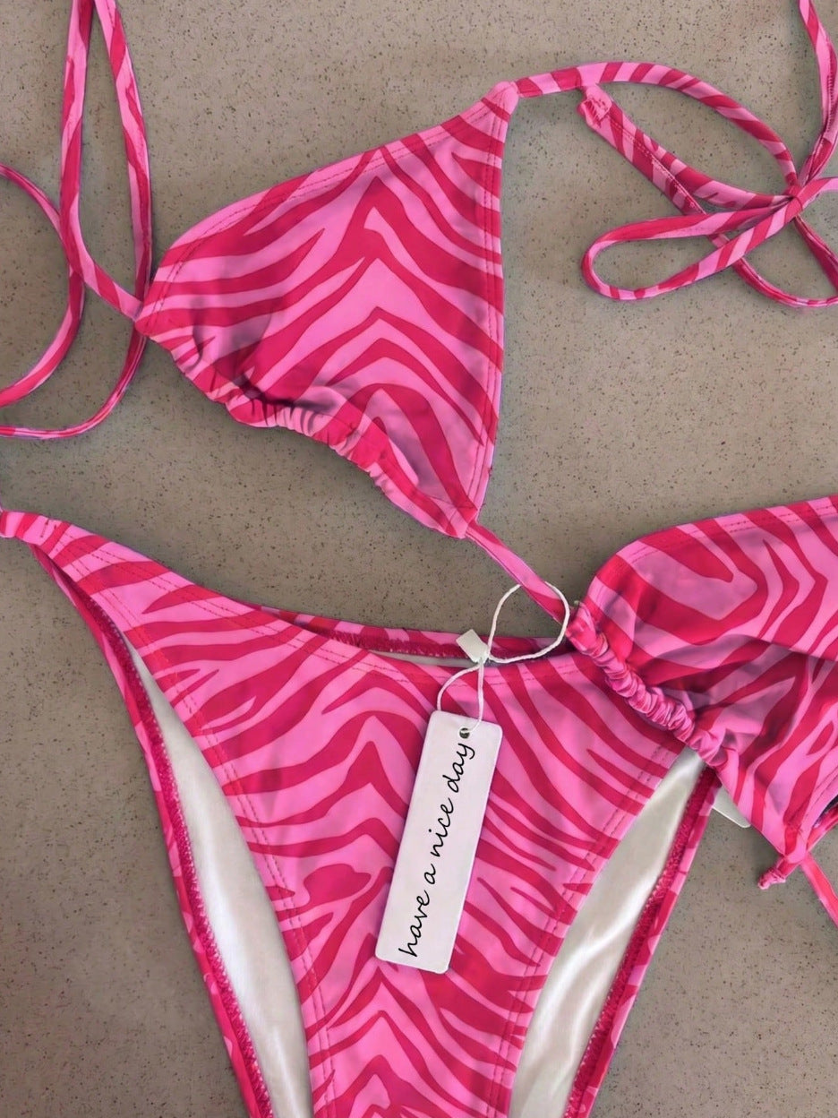 Women's triangle bikini with classic polka dot pattern StylebySassy