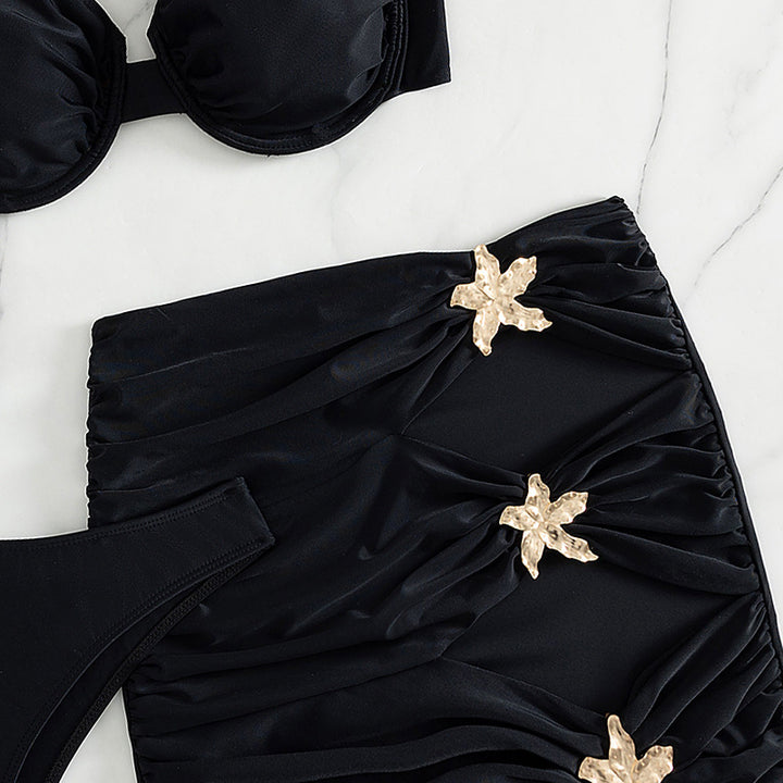 Women's bikini set with stylish skirt and padded top StylebySassy