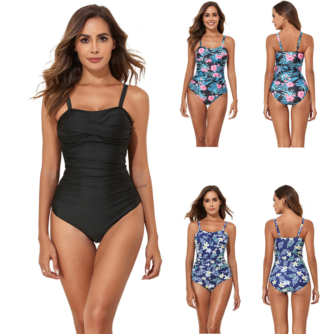 Women’s one-piece swimsuit with floral design and figure-shaping effect StylebySassy