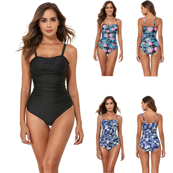 Women’s one-piece swimsuit with floral design and figure-shaping effect StylebySassy