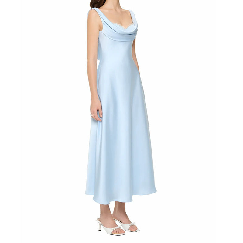 Women's Elegant Maxi Dress with Cowl Neckline StylebySassy