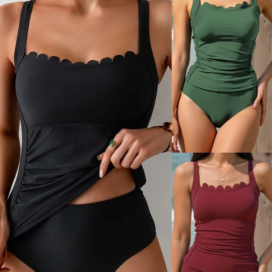 Women's Tankini with elegant ruffle design StylebySassy