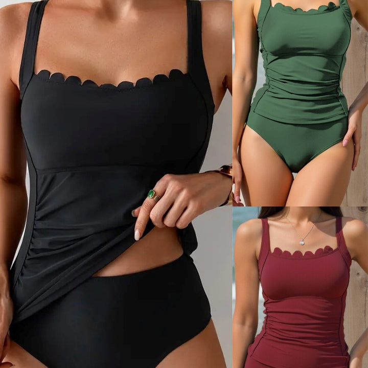 Women's Tankini with elegant ruffle design StylebySassy