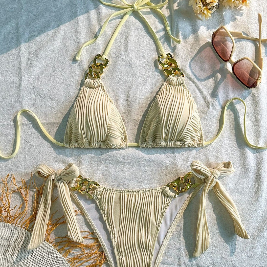 Women's Triangle Bikini with sophisticated chain details StylebySassy