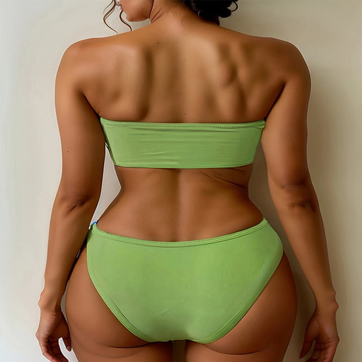 Women's bandeau bikini with adjustable tie band StylebySassy