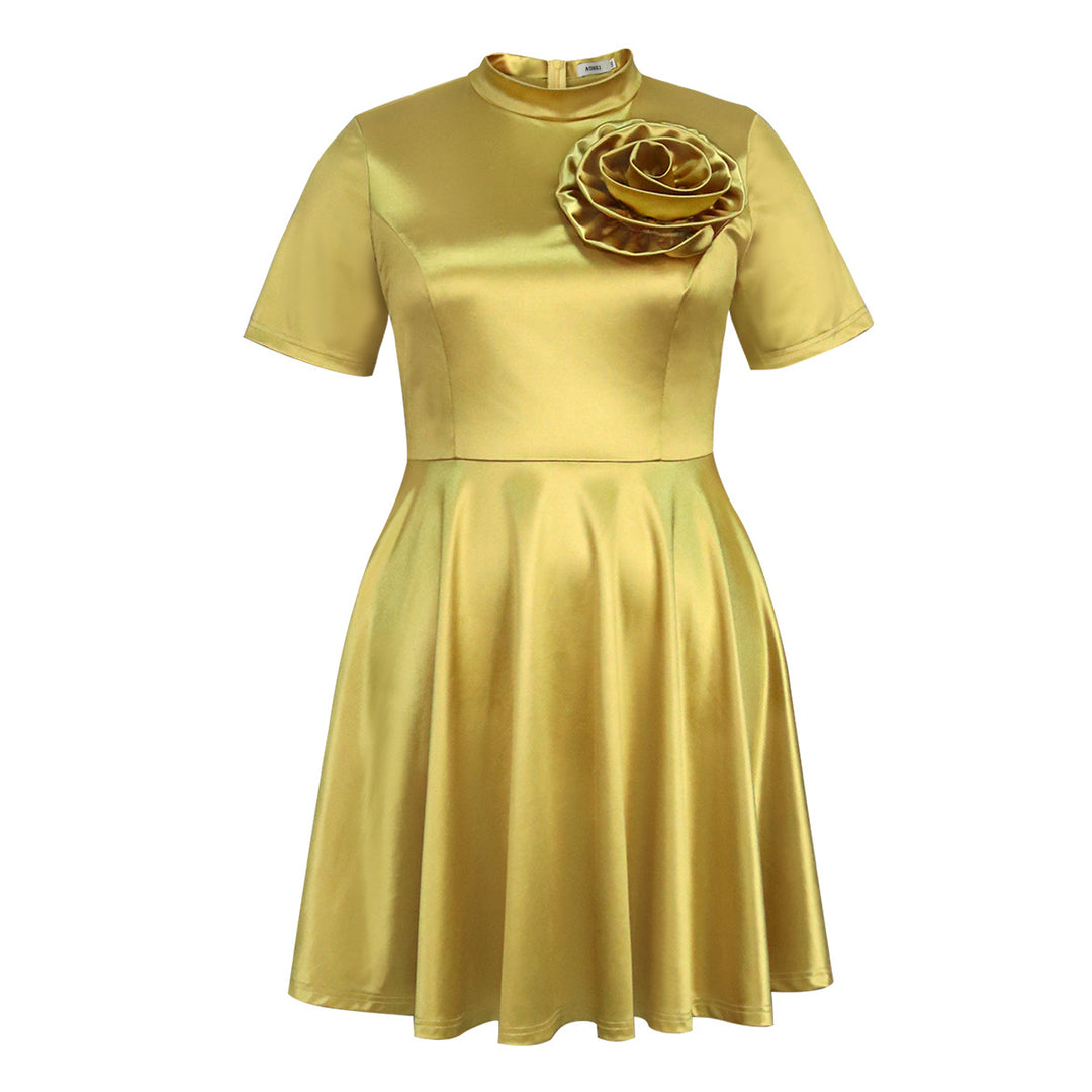 Ladies Elegant Dress with Floral Decor StylebySassy