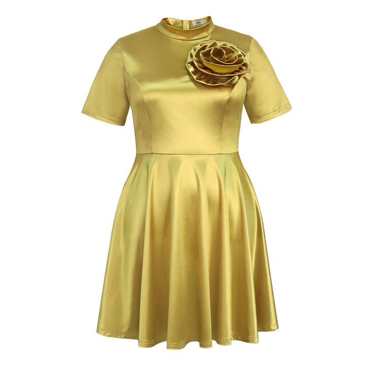 Ladies Elegant Dress with Floral Decor StylebySassy