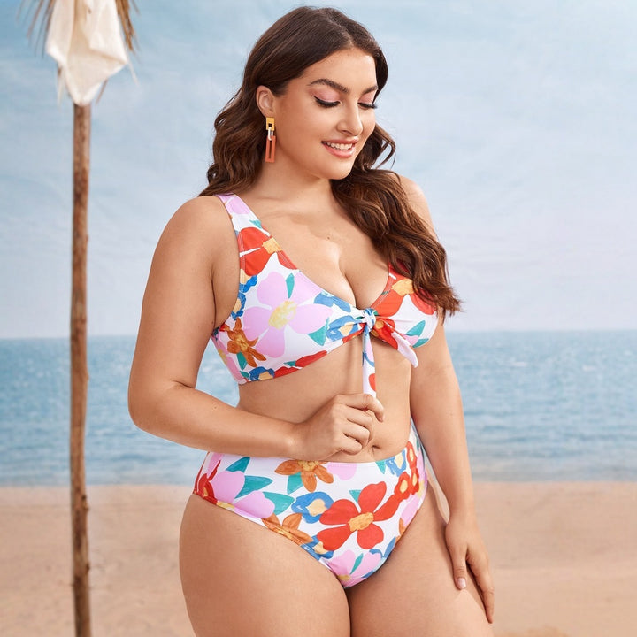 Women's High-Cut Bikini Set with Floral Design StylebySassy