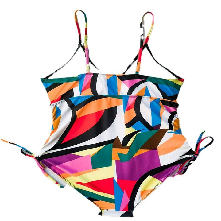 Women's One-Piece Swimsuit with Striking Geometric Pattern StylebySassy