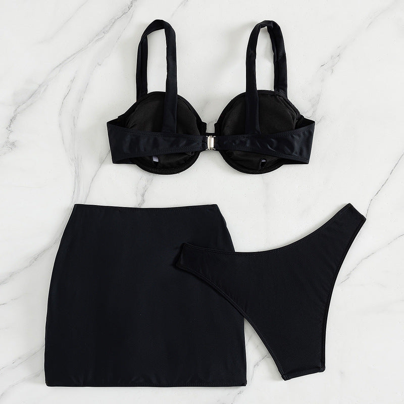 Women's bikini set with stylish skirt and padded top StylebySassy